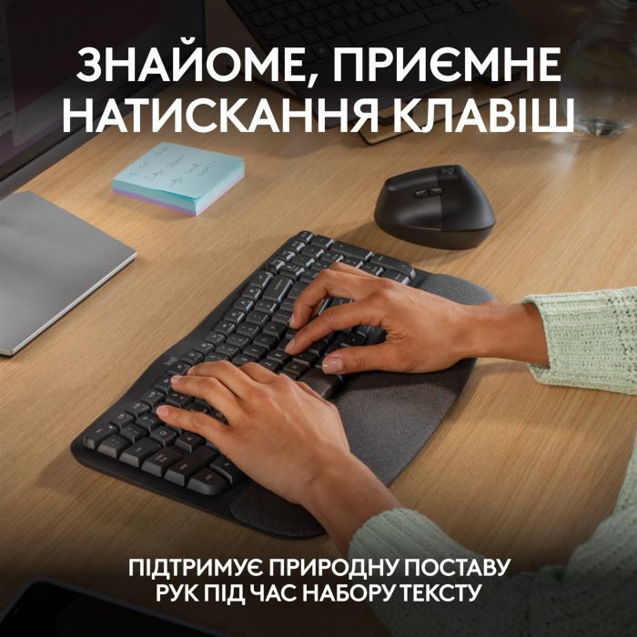Клавиатура Logitech Wave Keys Bluetooth/Wireless Black (920-012304) изображение 3