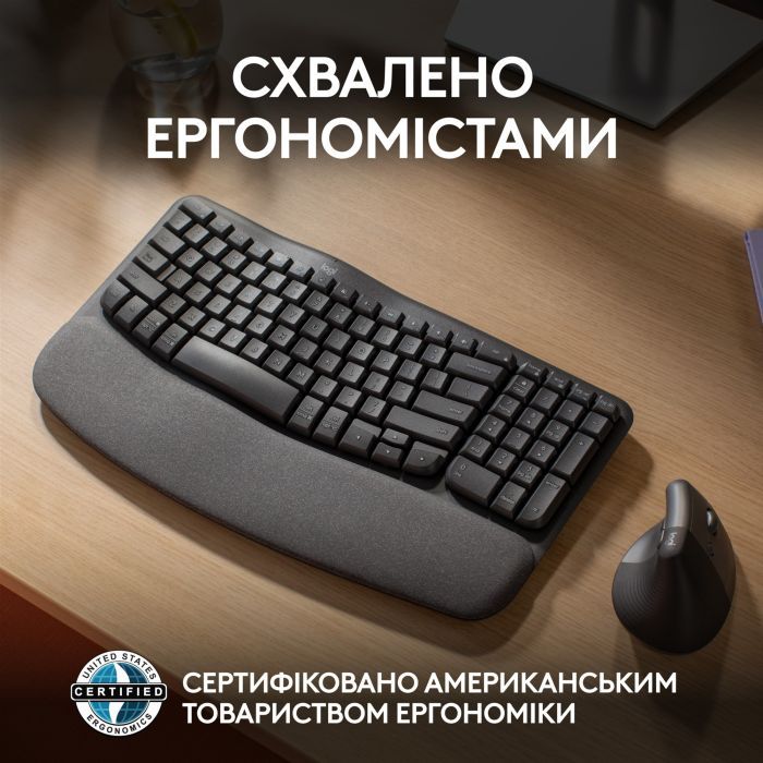 Клавиатура Logitech Wave Keys Bluetooth/Wireless Black (920-012304) изображение 5