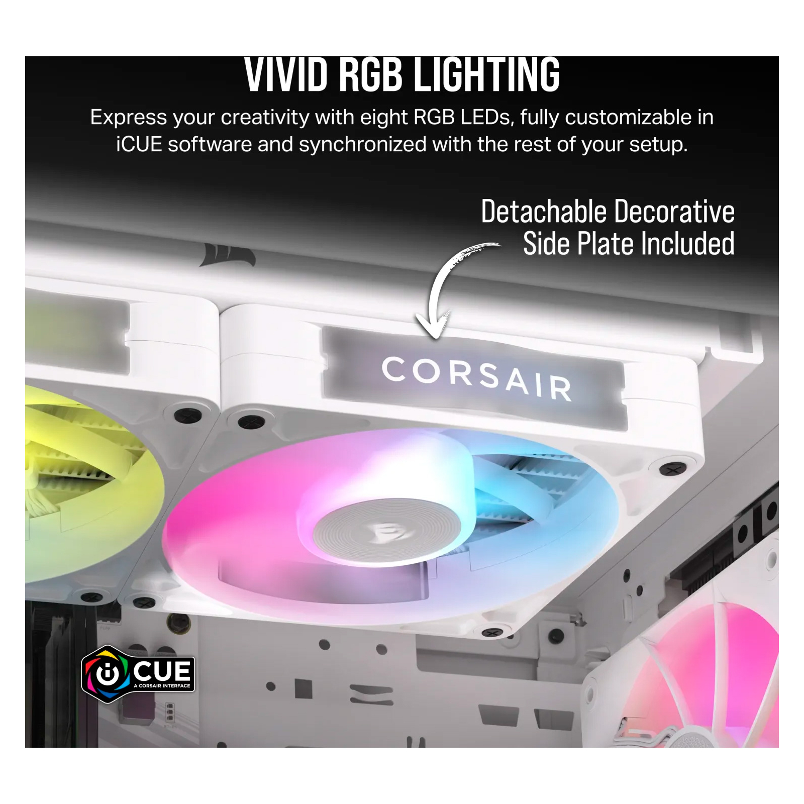 Кулер для корпуса Corsair iCUE Link RX140 RGB PWM White (CO-9051023-WW) изображение 5
