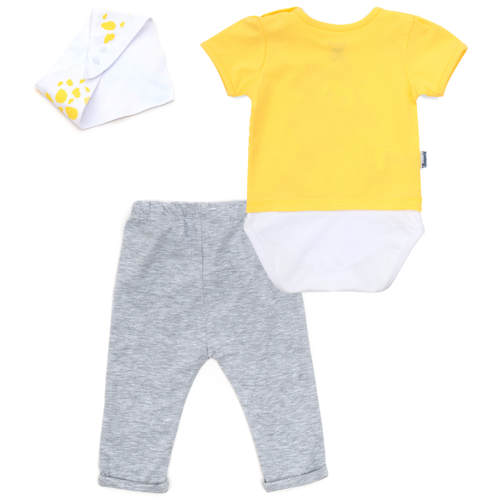Набор детской одежды Miniworld с жирафом (14625-74G-yellow) изображение 4