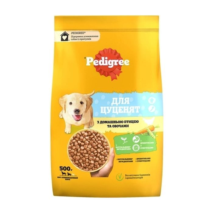 Сухой корм для собак Pedigree для щенков с птицей и овощами 500 г (5998749144923)