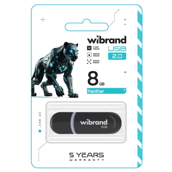 USB флеш накопитель Wibrand 4GB Panther Black USB 2.0 (WI2.0/PA4P2B) изображение 2