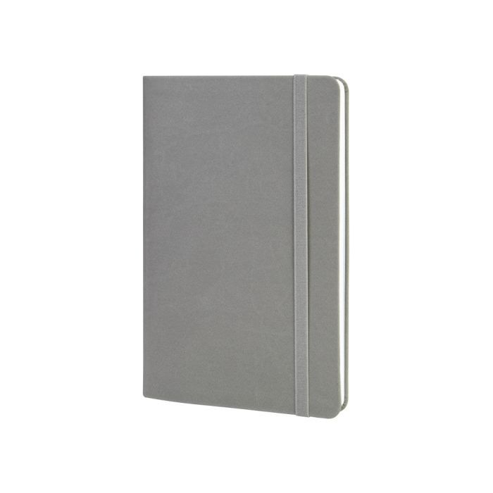 Книга записная Optima А5 VIVELLA, мягкая обложка, резинка, белый блок линия, серый (O27104-10)