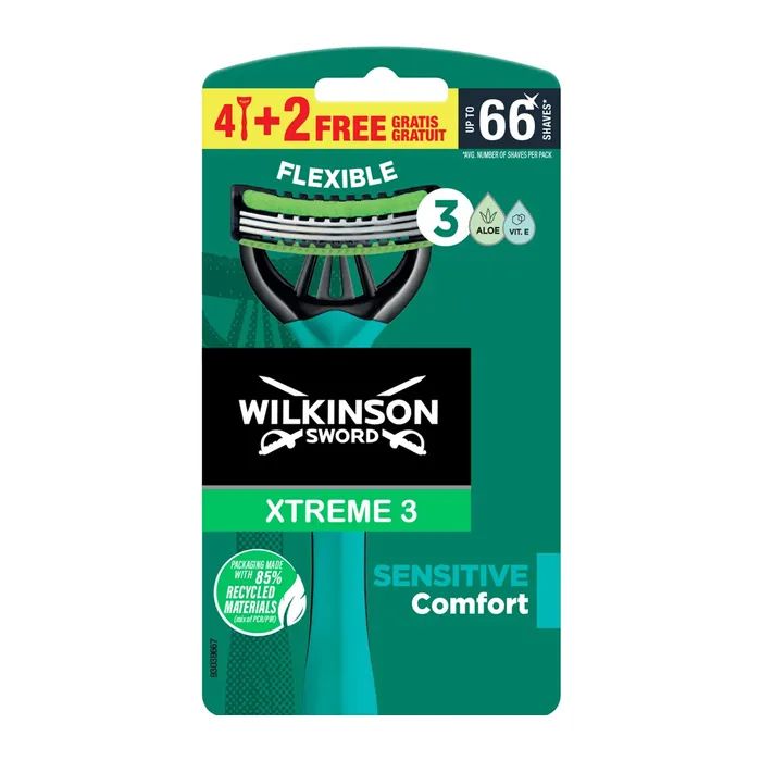 Бритва Wilkinson Sword Xtreme 3 Sensitive 4+2 шт. (4027800383405)