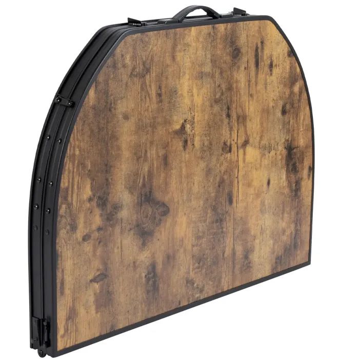 Туристический стол Bo-Camp Melrose Oval 120x80 cm Black/Wood look (1404220) изображение 4