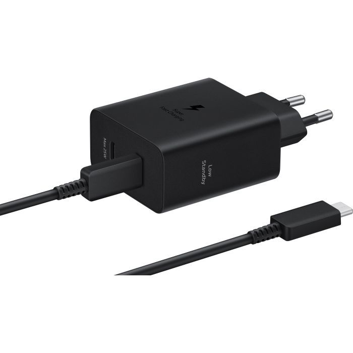 Зарядний пристрій Samsung 50W 2xUSB-С + cableUSB-C to USB-C 1.8m black (EP-T5020XBEGEU) зображення 4