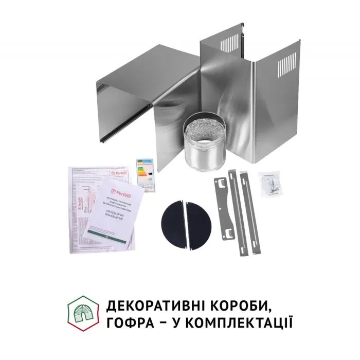 Витяжка кухонна Perfelli GRASSI 6PWX INOX зображення 10