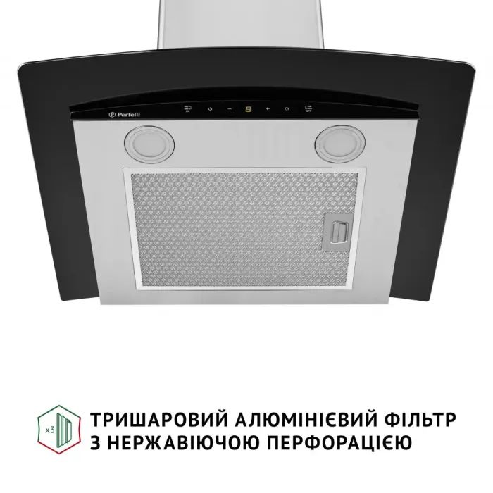 Витяжка кухонна Perfelli GRASSI 6PWX INOX зображення 6