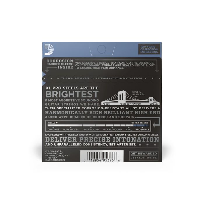 Струны для гитары D'Addario XL ProSteels Regular Light (10-46) (EPS510) изображение 3
