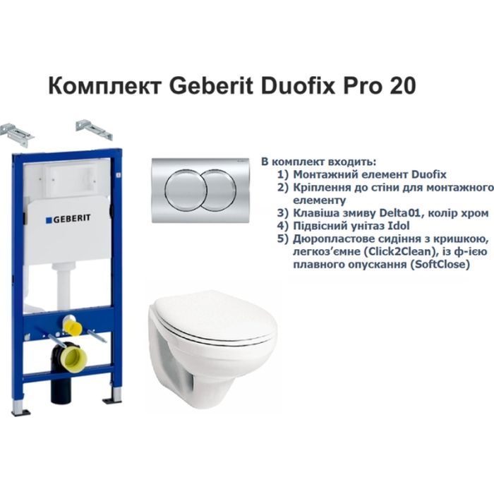 Инсталляция Geberit а 4 в 1 Duofix Pro 20 (118.315.21.2) изображение 3