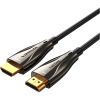 Кабель мультимедийный HDMI to HDMI 50.0m V2.0 Optical 4K 60Hz 18Gbps Dolby 7.1 PVC Black Zinc Alloy Vention (ALABX)