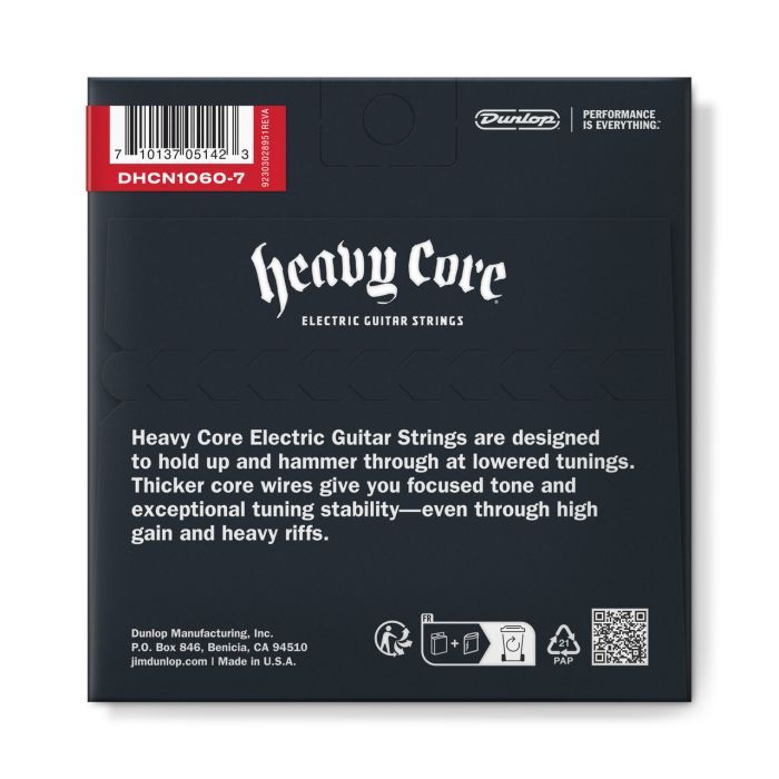 Струны для гитары Jim Dunlop Heavy Core Electric Guitar Strings 10-60 | 7-String (DHCN1060-7) изображение 2