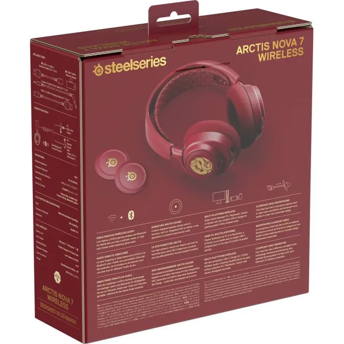 Наушники SteelSeries Arctis Nova 7 Wireless Dragon Edition Red (61557) изображение 9