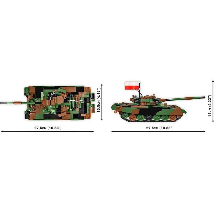 Конструктор Cobi Танк Т-72 M1R (UA/PL), 724 детали (COBI-2624) изображение 7