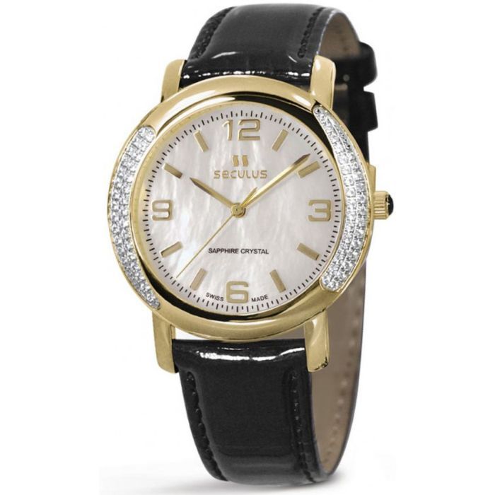 Наручний годинник Seculus 1673.2.1063 mop, pvd-r-cz, pearl leather