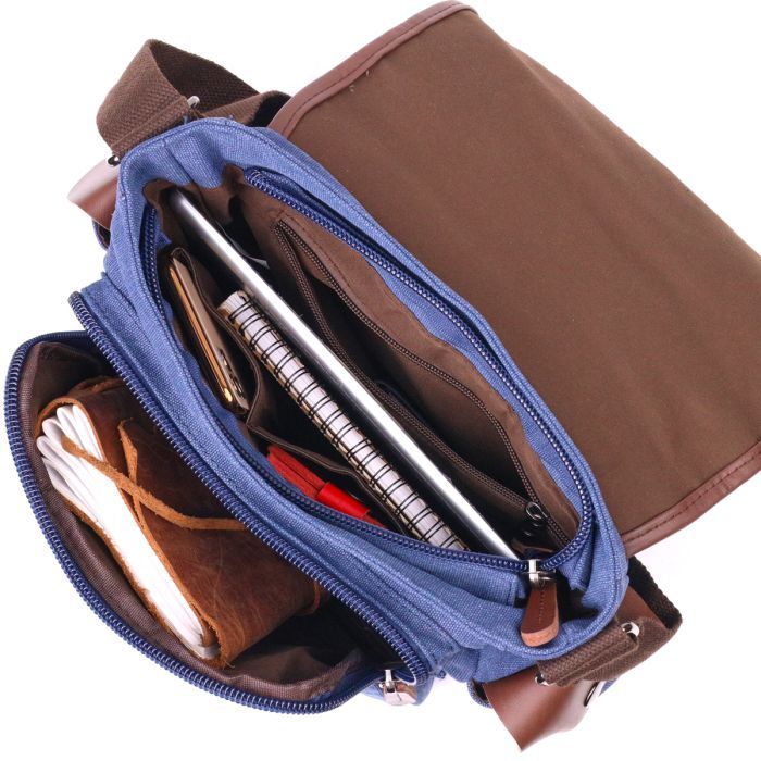 Сумка Vintage Из текстиля Синяя (21250) изображение 7