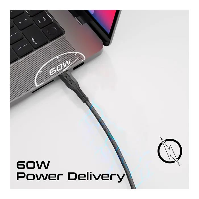 Дата кабель USB-C to USB-C cablekit-cc.black Promate (cablekit-cc.black) изображение 4