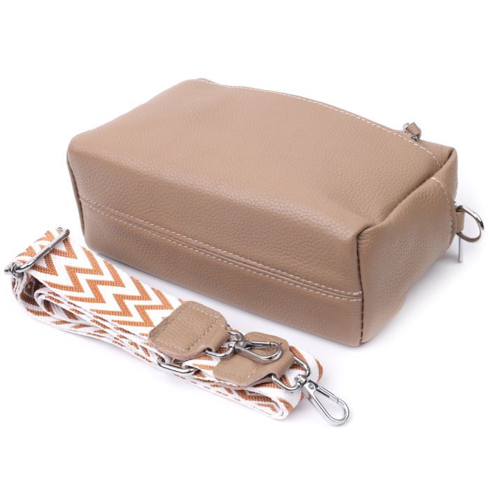 Сумка Vintage Из натуральной кожи Бежевая (22650) изображение 7