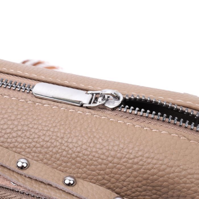 Сумка Vintage Из натуральной кожи Бежевая (22650) изображение 8