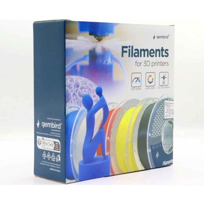 Пластик для 3D-принтера Gembird PETG High Speed, 1.75 мм, 1 кг, red (3DP-PETG1.75HY-01-R) зображення 3