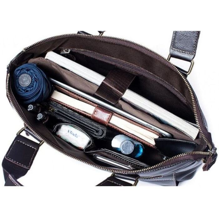 Сумка Vintage Коричневая (14665) изображение 6