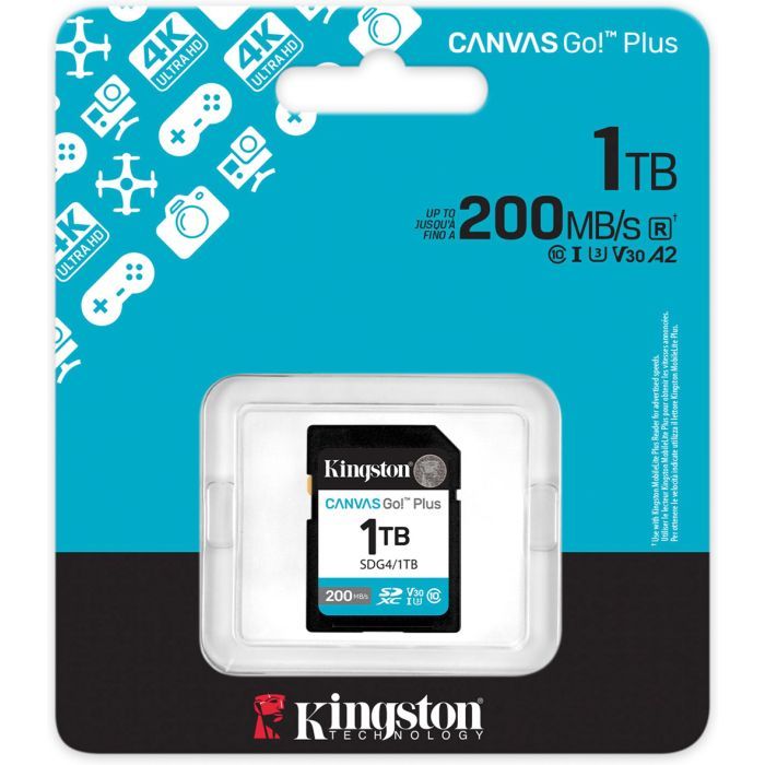 Карта памяти Kingston 512GB SDXC сlass 10 UHS-I U3 V30 Canvas Go Plus G4 (SDG4/512GB) изображение 3
