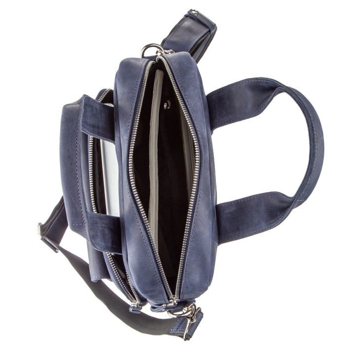 Сумка Shvigel Под А4 в матовой коже Синяя (11170) изображение 6