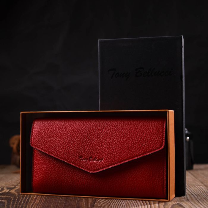 Портмоне Tony Bellucci З натуральної шкіри Червоне (21977) зображення 10
