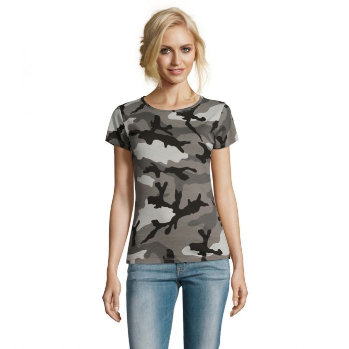 Футболка Sol's Camo women сірий камо XXL (01187521XXL)