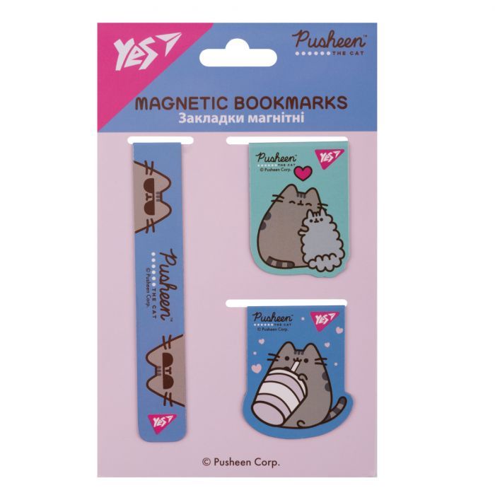 Закладки для книг Yes магнітні Pusheen 3 шт (708348) зображення 2