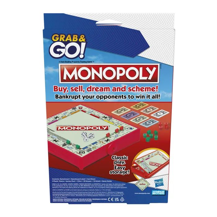 Настольная игра Hasbro дорожная Монополия настольная (F8256) изображение 4