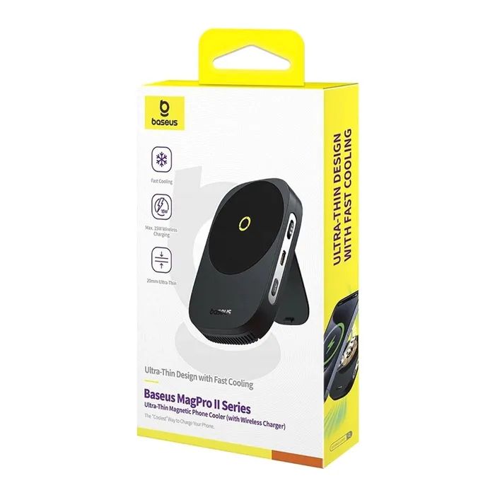 Зарядное устройство Baseus MagPro II Series Ultra-Thin Magnetic, Cooler, Wireless Charger Cosmic Black (B10572900121-00) изображение 7
