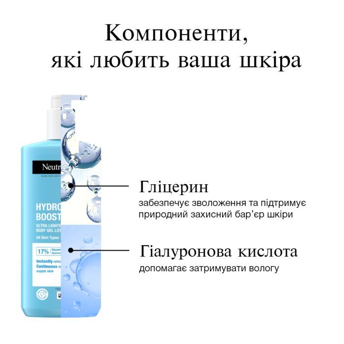 Лосьон для тела Neutrogena Hydro Boost Ультра легкий гель-лосьон 400 мл (3574661391366) изображение 7