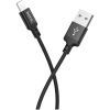 Дата кабель USB 2.0 AM to Lightning 1.0m 2A nylon X14 black HOCO (6957531062820) изображение 3