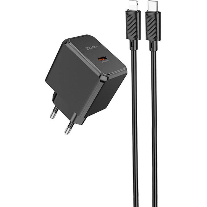 Зарядний пристрій HOCO CS13A Ocean USB-C PD20W + cable USB-C to Lightning Black (6942007603829) зображення 2