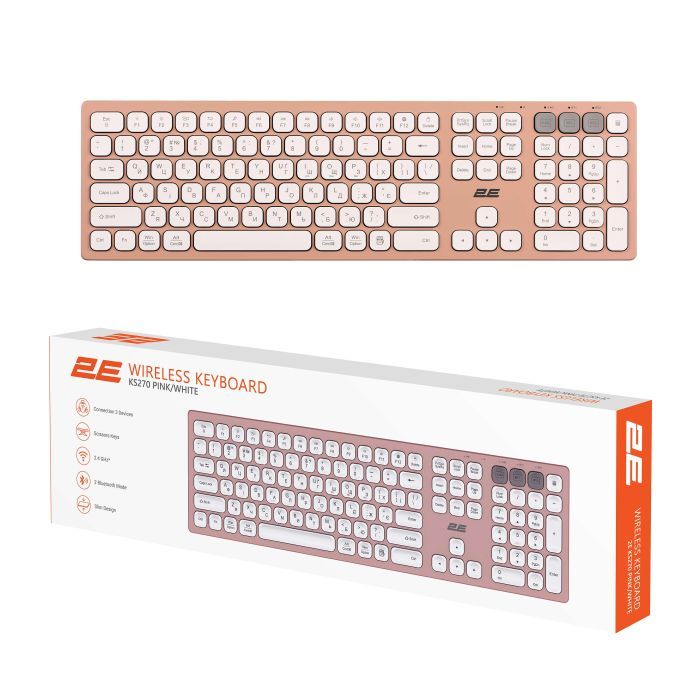 Клавиатура 2E KS270 109key Wireless UA Grey/Black (2E-KS270WBGR_UA) изображение 10