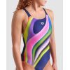 Купальник Arena Water Fluids Swimsuit Swim Pro 008837-570 Темно-синій/Рожевий/Салатовий 42 (3468337533306) изображение 4