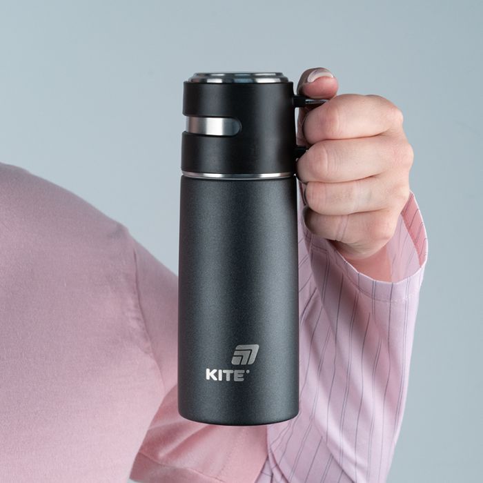 Термос Kite 350 мл чорний (K25-1223-1) изображение 6