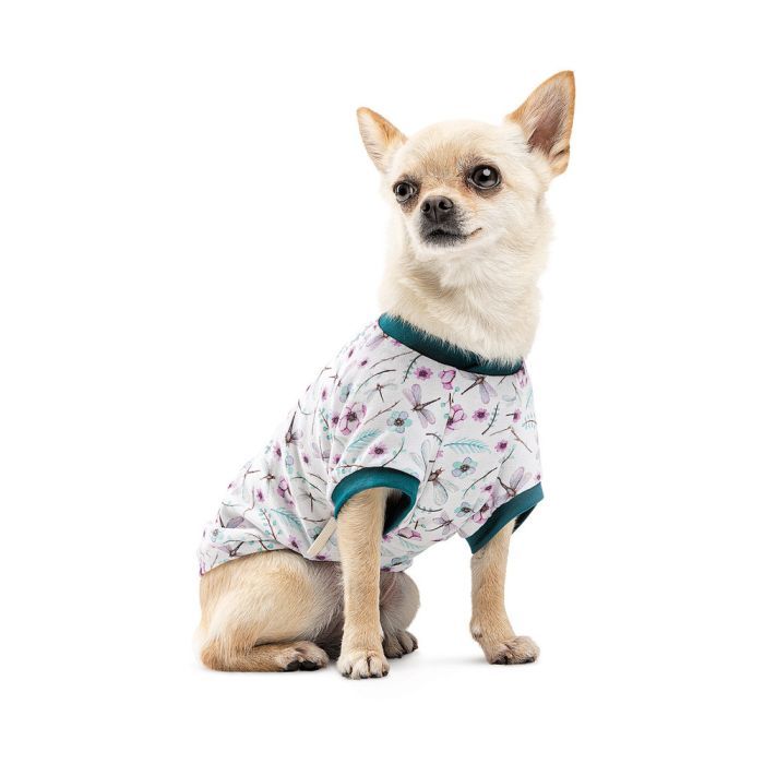 Футболка для тварин Pet Fashion Flora XS2 біла з квітковим принтом (4823082441518) зображення 2