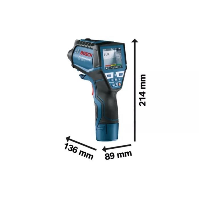 Пірометр Bosch Professional GIS 1000C, -40град. до +1000град., .0.2град., IP54, 0.54кг, кейс (0.601.083.301) зображення 3