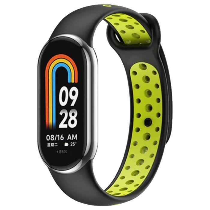 Ремінець до фітнес браслета BeCover Vents Style для Xiaomi Mi Smart Band 10 Black-Green (713629) зображення 2