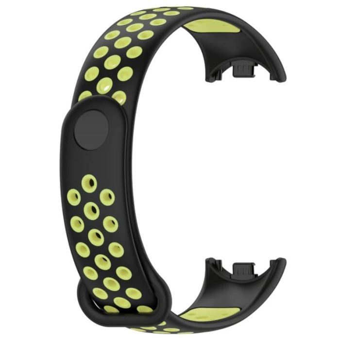 Ремінець до фітнес браслета BeCover Vents Style для Xiaomi Mi Smart Band 10 Black-Green (713629) зображення 3