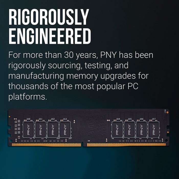 Модуль памяти для компьютера DDR4 16GB 3200 MHz PNY (MD16GSD43200-SI) изображение 8