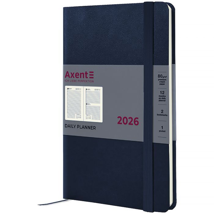 Еженедельник Axent датированный 2026 Partner Strong, 145х210, классический синий (8819-26-38-A)