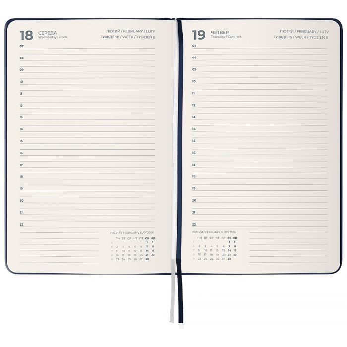 Еженедельник Axent датированный 2026 Partner Strong, 145х210, классический синий (8819-26-38-A) изображение 3