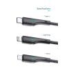 Дата кабель USB 2.0 AM to Lightning 3.0m 2.4A black Essager (EXCL-LSC01) зображення 12