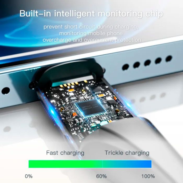 Дата кабель USB 2.0 AM to Lightning 1.0m 2.4A black Essager (EXCL-LS01) зображення 4