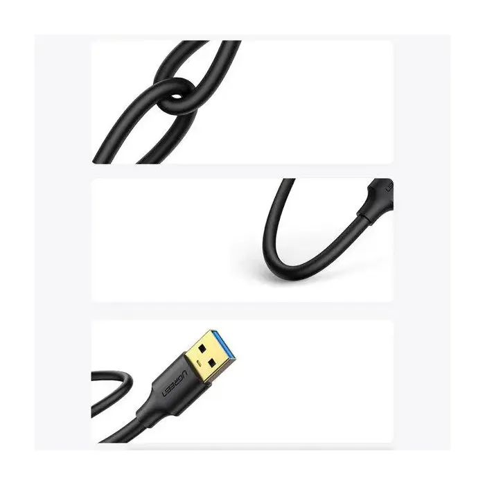 Дата кабель USB 3.0 AM/AM 2.0m US128 black Ugreen (10371) изображение 8