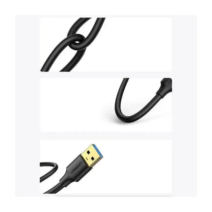 Дата кабель USB 3.0 AM/AM 3.0m US128 black Ugreen (90576) зображення 8