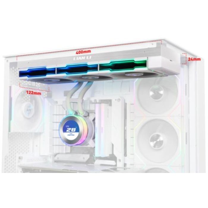 Система жидкостного охлаждения Lian Li HydroShift II LCD-C 360TL, White (G89.GHS2LCD36TW.00) изображение 3